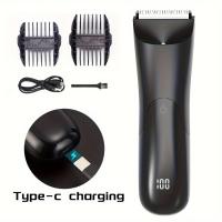 ราคา เครื่องตัดขนไฟฟ้า, เครื่องกันขนไฟฟ้าแบบชาร์จ USB สำหรับผู้ชายและผู้หญิง, ใบมีดเซรามิก, ไฟ LED, แบตเตอรี่ 500Mah, หวี 2 หวี (17592980138833)