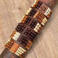 ราคา 6 ชิ้น ข้อมือและกำไลไม้สำหรับผู้ชายและผู้หญิง (17592247193707)