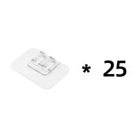 ราคา 25 ชิ้น คลิปพลาสติกกันน้ำ กันรังสียูวี สำหรับสายไฟกลางแจ้ง - ที่ยึดสายไฟแบบไม่ต้องเจาะ เหมาะสำหรับแขวนไฟคริสต์มาสกลางแจ้ง (ผนัง, รั้ว, หลังคา) (17592403390855)