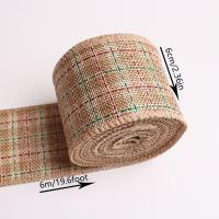 ราคา ม้วนริบบิ้นลายตารางสไตล์รัสติก - 2.36" x 19.6ft, เทปผ้าขอบลวดเหล็กสำหรับงาน DIY คริสต์มาสและตกแต่งงานแต่งงาน (17592995352995)