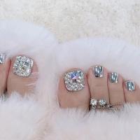 ราคา Y2K Bride Nail Art, สติกติดเล็บเท้าเงางาม 24 ชิ้น, สไตล์ Light Handmade High-End, งานแฮนด์เมดประดับพลอยเทียม, ไอเทมที่ต้องมีสำหรับเที่ยวหน้าร้อน, สดใสและสว่างขึ้นให้หน้าดูสวย (17593008870824)