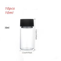 ราคา 10 ชิ้น 10ml 15ml 20ml ฝาเกลียว สำหรับน้ำมันหอมระเหยและตัวอย่าง - ขวดใสฝาปิด (17593032874490)