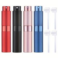 ราคา 4 ชิ้น 10ML ขวดสเปรย์น้ำหอมแบบหมุนได้, ขวดสเปรย์เติมได้แบบหมุนเปิด ขนาดเล็กถอดได้สำหรับทาง (17593074017566)