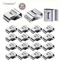 ราคา คลิปยึดสายไฟโซล่าเซลล์สแตนเลส 40 ชิ้น, ตัวล็อคสายไฟโซล่าเซลล์, คลิปแบบพกพาสำหรับแผงโซล่าเซลล์, และคลิปจัดระเบียบสำหรับระบบติดตั้งแผงโซล่าเซลล์ (17593086323723)