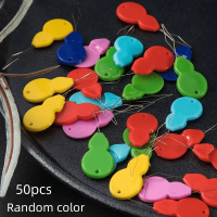 ราคา 50 ชิ้น สีคละแบบ ที่สนเข็มง่าย, เครื่องมือเย็บผ้าแบบแมนนวลสำหรับควิลท์และงานฝีมือ, สีสันหลากหลาย (17593475898823)