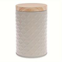 ราคา กล่องเก็บกาแฟลายไม้เมทัลลิกแฟชั่น - ฝาไม้ปลอดภัย, กล่องโลหะเปล่าสำหรับใส่ขนมปังกรอบ กล่องใส่เครื่องประดับ (17592389345933)
