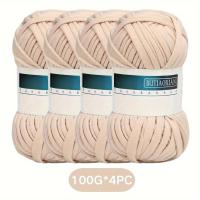 ราคา ชุดไหมพรมหนา 100 กรัม 4 แพ็ค เหมาะสำหรับถักนิตติ้งและโครเชต์ เหมาะสำหรับทำเสื้อยืด งานผ้า และสิ่งของต่างๆ เช่น กระเป๋า ผ้าห่ม หมวก ของเล่น รองเท้า และผ้าพันคอ (17592468899864)