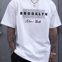 ราคา เสื้อยืดคอกลมพิมพ์ลายตัวอักษร "BROOKLYN" สำหรับผู้ชาย แขนสั้น ใส่ เหมาะกับกีฬากลางแจ้งช่วงฤดูร้อน (17592515646978)