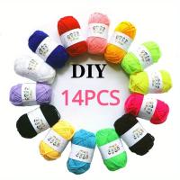 ราคา จัดส่งแบบสุ่ม เส้นด้ายบิด 14/24 ชิ้น ใน 14/24 สี เส้นด้ายผสมผสานความ เส้นด้ายงานฝีมือ DIY เส้นด้ายสำหรับเย็บเสื้อผ้า เส้นด้ายสำหรับทอผ้าพันคอและหมวกด้วยมือ (17593114481312)