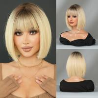 ราคา วิกผมบ๊อบสั้นตรง สี ขนบวบหนา วิกผมสีบลอนด์ สำหรับผู้หญิง ใส่ได้ทุกวัน ทนความร้อน วิกผมสังเคราะห์ ขนาด 12 นิ้ว (17593090062214)