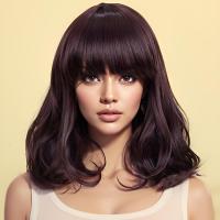 ราคา วิกผมสั้นลอนคลื่นหน้าม้า สีน้ำตาล ผมสังเคราะห์น่ารัก (17593391072514)
