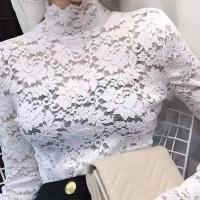 ราคา เสื้อยืดคอม็อคลูกแขนยาวสีดำสำหรับฤไม้ร่วงและฤไม้ผลิ สำหรับผู้หญิง (17592195317185)