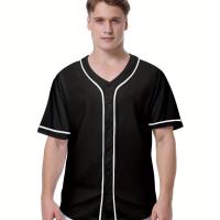 ราคา เสื้อกีฬาชายแขนสั้นคอวี ระบายได้ดี แห้งเร็ว สไตล์วินเทจ เหมาะสำหรับการแข่งขันและฝึกซ้อม เสื้อเบสบอลมืออาชีพ (17593066321188)