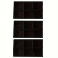 ราคา ถาดแสดงเครื่องประดับ 6 ช่อง กล่องโชว์แหวน ต่างหู ข้อมือ คอ ผ้ากำมะหยี่ ชุดถาดเก็บกระดุมแขน 3 ชิ้น ถาดเครื่องประดับ (17592567708019)