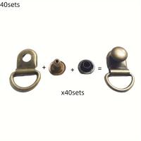 ราคา ชุดห่วงตาเหล็กทองเก่า 40 ชุดสำหรับหัวเข็มขัดปีนเขา, ห่วง D-ring สำหรับเชือกผูกรองเท้า, หมุดเจาะหนังสำหรับซ่อมสายรัดรองเท้าและกระเป๋าเป้ DIY (17592742765821)