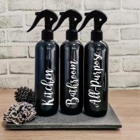 ราคา ขวดสเปรย์พลาสติกเปล่า 500 มล. (16 ออนซ์) จำนวน 3 ขวด ป้ายกันน้ำสำหรับสารทำความสะอาด (17592267913979)