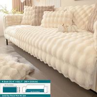 ราคา 1 ชิ้น: เบาะรองนั่งโซฟาผ้ากำมะหยี่ขนยาวระดับสำหรับฤดูหนาว, กันลื่น และผ้าคลุมโซฟาสำหรับตกแต่งห้อง (วัสดุ: ผ้ากำมะหยี่ขนยาว) (17592290398083)