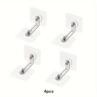 ราคา 4/5 ชิ้น ฉากยึดมุม, ฉากยึดโลหะแบบมีกาวในตัว ไม่ต้องเจาะ, อุปกรณ์เสริมติดตั้งบนผนังแบบถอดได้ สำหรับตู้, ตู้เสื้อผ้า และชั้นวางหนังสือ (17592672792338)