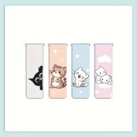 ราคา 4 ชิ้น ที่คั่นหนังสือแม่เหล็ก WhimsyCat, ที่คั่นหน้ากระดาษกระดาษแข็งลวดลายแมวน่ารัก, คลิปแม่เหล็กแข็งแรงสำหรับและครู, อุปกรณ์เสริมการอ่าน (17592723859539)