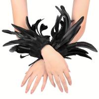 ราคา ถุงมือลูกไม้ขนนกสำหรับผู้หญิง ฮาโลวีน โกธิค คริสต์มาส แรฟ แม่มด พังก์ งานแต่งงาน เครื่องแต่งกายเสริม 2 ชิ้น (17592841508522)