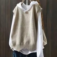 ราคา เสื้อกั๊กสีพื้น, เสื้อสายเดี่ยวคอกลมทรงหลวม, เสื้อกั๊กสั้นชายกระดุมหยัก (17592268910697)