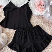 ราคา ชุดนอนสองชิ้นสำหรับผู้หญิง สีแดง วันวาเลนไทน์ เสื้อกล้ามและกางเกงขาสั้น แบบเลียนแบบผ้ายีนส์ (17592318550779)