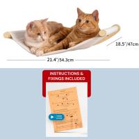ราคา ชุดแฮมม็อคแมวติดผนัง DIY - เตียงแมวไม้สไตล์โมเดิร์นสำหรับแมวขนาดใหญ่ & ลูกแมว, ผ้าถอดได้, เหมาะสำหรับการนอน, เล่น, ปีน & พักผ่อน, แฮมม็อคหน้าต (17592320116580)