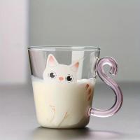 ราคา แก้วน้ำแมว 1 ชิ้น, แก้วน้ำผลไม้เครื่องดื่มเย็นกาแฟลายแมว, ทนความร้อนและทนความเย็น แก้วบอโรสูง, แก้วกาแฟสร้างสรรค์ 260 มล./8.8 ออนซ์, วันหยุด/วันเกิด (17592354957243)