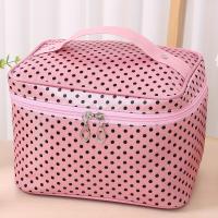ราคา กระเป๋าเครื่องสำอางผู้หญิง, กระเป๋าเครื่องสำอางลายจุดสีชมพู, กระเป๋าลายจุดมีซิปทนทาน, กระเป๋าจัดระเบียบสกินแคร์ความจุขนาดใหญ่ เหมาะสำหรับใช้ทาง, แฟชั่นและมีงาน, ที่เหมาะ (17592430679357)