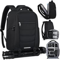 ราคา กระเป๋าเป้กล้อง SDYSM สำหรับ DSLR SLR Mirrorless กล้องและแล็ปท็อป ความจุใหญ่ 15.6 นิ้ว ป้องกันการโจรกรรม กระเป๋ากล้องถ่ายภาพสีดำ (17592583010711)