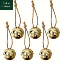 ราคา กระดิ่งประดับตกแต่งสีทอง 6 ชิ้น เหมาะสำหรับตกแต่งคริสต์มาส, เครื่องประดับต้นคริสต์มาส, กระดิ่งประตู, กระดิ่งสำหรับเลี้ยง, ของตกแต่ง, ฯลฯ (17592872369820)