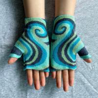 ราคา ถุงมือถักลายเกลียว สไตล์ยูนิเซ็กส์ สั้นครึ่งนิ้ว ถุงมืออุ่น สไตล์ลำลอง ถุงมือยางยืดลายเรขาคณิต (17592237329948)