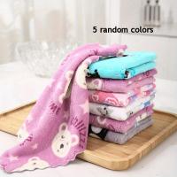 ราคา ผ้าเช็ดจานลายสองด้าน สีสุ่ม 5 ชิ้น ผ้าเช็ดโต๊ะและผ้าล้างจานแบบหนา (17592188275599)