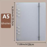 ราคา 1 ชิ้น B5/A4/A5/A6 แฟ้มกระดาษแบบวงกลม/แฟ้มพลาสติกฝ้าใส/สายรัด (17592321766070)