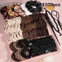 ราคา ชุดเครื่องประดับผมสำหรับผู้หญิง 1209 ชิ้น, ยางรัดผมหลากหลายแบบ, สไตล์โบฮีเมียนและมินิมอล, ที่คาดผม, ที่รวบผมหางม้า, ที่มัดผมมวย, ยางรัดผมแบบใช้แล้วทิ้ง, ที่มัดผมมวย, ชุดจัดแต่งทรงผมหลากหลายแบบ (175927