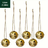 ราคา กระดิ่งประดับตกแต่งสีทอง 6 ชิ้น เหมาะสำหรับตกแต่งคริสต์มาส, เครื่องประดับต้นคริสต์มาส, กระดิ่งประตู, กระดิ่งสำหรับเลี้ยง, ของตกแต่ง, ฯลฯ (17592872369819)