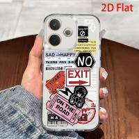 ราคา เคสโทรศัพท์ - เคสโทรศัพท์ลายกราฟิตี้ 2D แบบแบน รูป เหมาะสำหรับ Oppo A3 A3 3X A16 A17K A38 A55 A57 A57S A58 A60 A76 A77S A78 A79 A80 5G A95 A98 Reno 5 8T Pro 12F แบบใส กันกระแทก แบบเต็มตัว แฟชั่นง่ายๆ