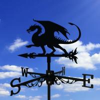 ราคา 1 ชิ้นมังกร Weathervane, ลมโลหะย้อนยุค, สีสเปรย์สีดำตัวบ่งชี้ทิศทางลม, สำหรับสวนกลางแจ้ง, ลานสนามหญ้า, เสารั้ว, เรือนกระจก, ลมลาน, งานฝีมือเหล็กดัด, ของตกแต่ง (17592276640339)