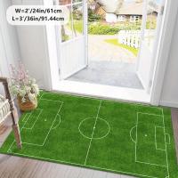 ราคา พรมสนามฟุตบอลธรรมชาติสีเขียว ขนาด 2*3 ฟุต, 3*5 ฟุต, 4*6 ฟุต, 5*7 ฟุต, 6*9 ฟุต | และสวยงาม, อเนกประสงค์สำหรับห้อง, พรมรองโซฟา, พรมเช็ดเท้า, ห้องนอน, เหมาะสำหรับหลายสภาพแวดล้อม, ซักเครื่องได้, กันลื่น (