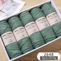 ราคา ไหมพรมขนแกะหยาบ 500G 245 เส้น, ไหมพรมขนแกะ, วัสดุทำไหมพรมแฮนด์เมด, ถักนิตติ้งฤไม้ร่วงและฤดูหนาว, เสื้อสเวตเตอร์แฟชั่น, เสื้อสเวตเตอร์, เสื้อแจ็คเก็ต, ผ้าพันคอ, หมวก, ถุงมือ, ไหมพรมกลม 5 ชิ้น/แพ็ค (175