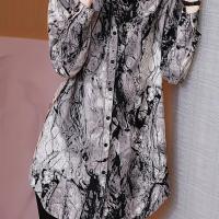 ราคา เสื้อเชิ้ตแฟชั่นพิมพ์ลายสำหรับผู้หญิง ใส่ได้ทั้งฤไม้ผลิและใบไม้ร่วง (17592301361515)