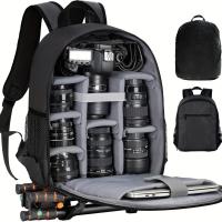 ราคา กระเป๋าเก็บกล้อง ZoeRui กระเป๋าเป้สะพายหลังสำหรับกล้อง DSLR/SLR และกล้องมิเรอร์เลส กระเป๋าเก็บโดรนวิดีโอช่องใส่แล็ปท็อป กระเป๋าเป้สำหรับถ่ายภาพ กระเป๋าป้องกันที่เหมาะสำหรับ , Canon, Nikon (17592746517