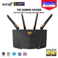ราคา ASUS TUF Gaming AX4200 Dual Band WiFi6 AiMesh Extendable Gaming Router, 2.5G Port (TUF-AX4200) (22142022207)