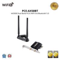ราคา ASUS PCE-AX58BT AX3000 Dual Band PCI-E WiFi6 Adapter, Bluetooth 5.0 with Atenna (21488594767)