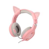 ราคา หูฟังเกมมิ่ง TECHPRO Gaming Headset Cat Ear GM01 Pink (8857879240172)