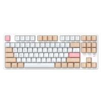 คีย์บอร์ดเกมมิ่ง Ajazz AK871 White Tea Mechanical Blue Switch (Eng/TH) (6972184183135)