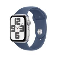 Apple Watch SE GPS 44mm Silver Aluminium Case with Denim Sport Band - S/M (2024) (195949644825)