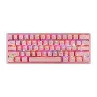 คีย์บอร์ดเกมมิ่ง Tsunami MK-61 Max Sakura Pink - Blue Switch (0689176505849)