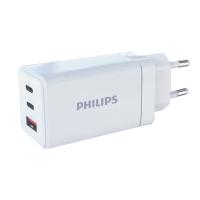 ราคา อะแดปเตอร์ Philips Wall Charger 1 USB-A / 2 USB-C 65W GaN White (TISI) (4895229137738)