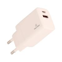อะแดปเตอร์ TECHPRO Wall USB Charger 1 USB-A (QC3.0A) / 1 USB-C (PD45W) White (TP-WC03R) (TISI) (8857